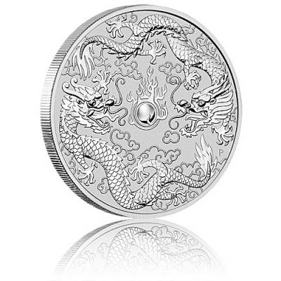 1 oz Silber Australien Perth Mint Dragon & Dragon - Doppel-Drache (2019)