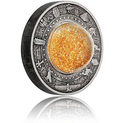 2 Unzen Silbermünze 2 $ - Schätze des alten Ägypten Antik Finish 2019