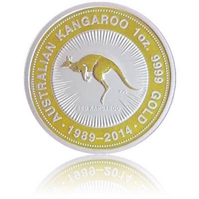 Australien Känguru 1 Unze Gold 25. Jahre Jubiläumsausgabe-Tribute Coin 2014