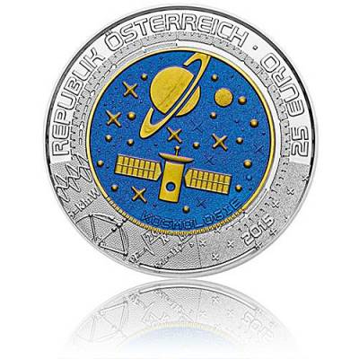 Silbermünze 25 Euro Niob Faszination Technik - Kosmologie Österreich 2015