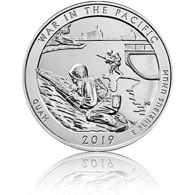 5 oz Silber US-Mint American Beautiful Guam War in the Pacific  (2019)