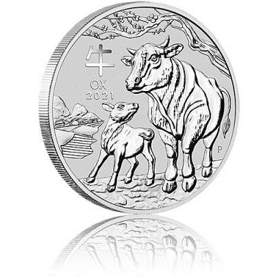 1kg Silbermünze Australien Lunar III Ochse (2021)