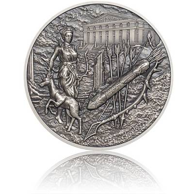 Silbermünze 2 oz Bow and Arrow of Artemis Mythology Antik Finish 2020