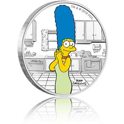 Silbermünze 1 oz The Simpsons Marge PP farbig 2019 3. Ausgabe