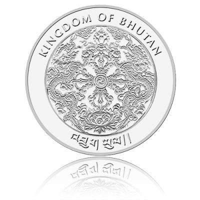 1 oz Silbermünze Kingdom of Bhutan Lunar Hund 2018