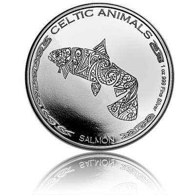 1 Unze Silbermünze Celtic Animals Salmon 2021