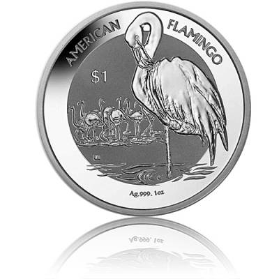 Silbermünze 1 oz American Flamingo Reverse Cameo 2021