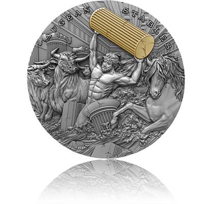 Silbermünze 2 oz Augean Stables Twelve Labours of Hercules 2021