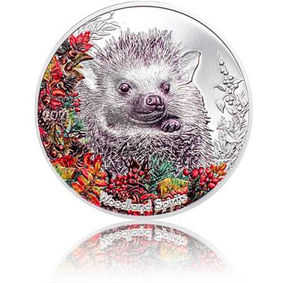 Silbermünze 1 oz Woodland Spirit Hedgehog Igel 2021
