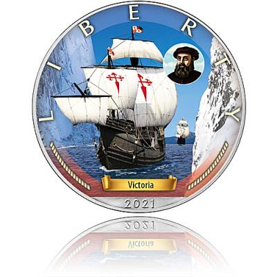 Silbermünze Zeitalter der Segel Victoria 6. Ausgabe 2021