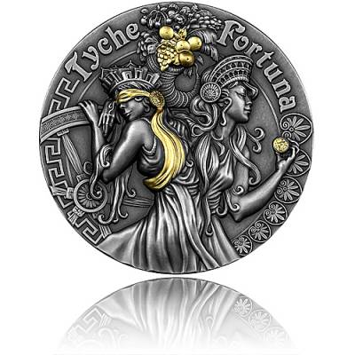 Silbermünze 2 oz Tyche und Fortuna 2021