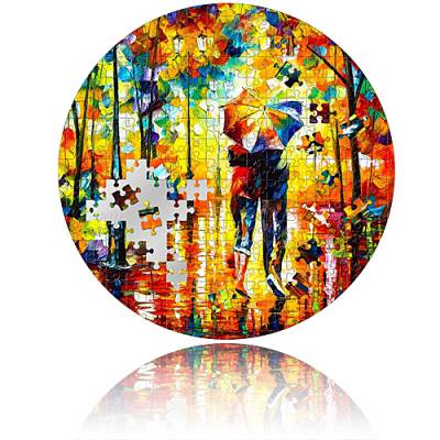 Silbermünze 3 oz Couple under one Umbrella Leonid Afremov Micropuzzle PP 2021