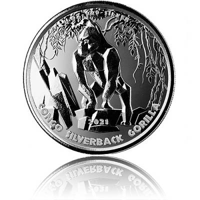 1 oz Silber Silberrückengorilla Kongo 2021