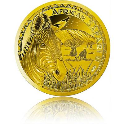 Goldmünze 1 oz African Safari II Zebra PP 2022