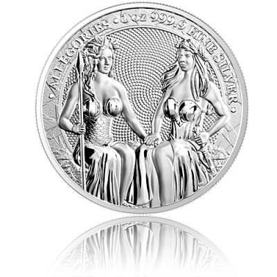 1 Unze Silbermünze Allegories Austria & Germania 5 Mark 2021