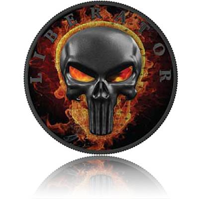 1 Unze Silber Liberator - Befreier Burning Fire Ruthenium Edition 2021