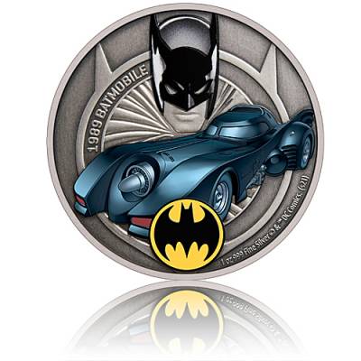Silbermünze 1 oz 1989 Batmobil