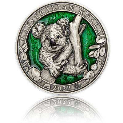 Silbermünze 3 oz Colors of Wildlife Majestical Koala 2022