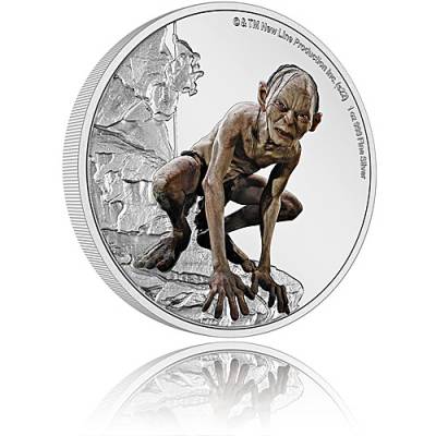 1 oz Silbermünze Der Herr der Ringe Classic - Gollum 8. Motiv 2022