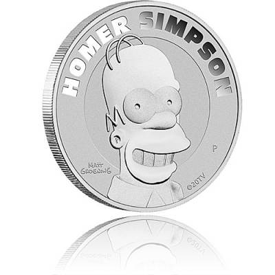 Silbermünze 1 oz Homer Simpsons 2022