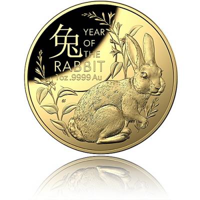 Goldmünze 1 oz RAM Lunar Hase PP gewölbt 2023