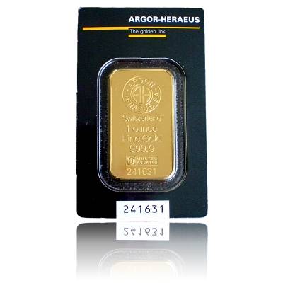 1 Unze Argor-Heraeus - Goldbarren 999,9/1000