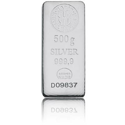 Silberbarren 500 gramm Nadir Metal Rafineri
