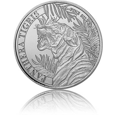 Silbermünze 1 oz Laos Tiger 2022