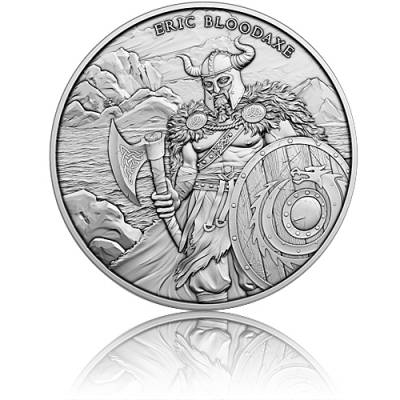 Silber Round 1 oz Legendary Warriors Viking Eric Bloodaxe