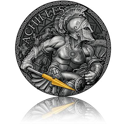 Silbermünze 2 oz The Great Greek Mythology Achilles 2023