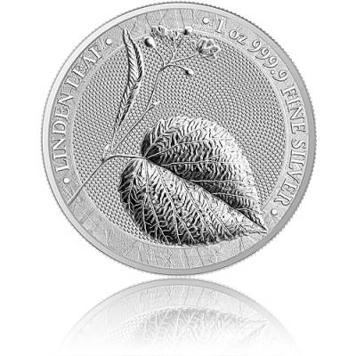 1 Unze Silber Linden Leaf - Linde Germania Mint 5 Mark 2022