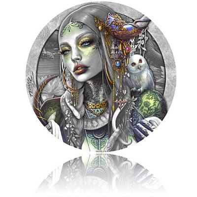 Silbermünze Lilith Dark Beauties Antik Finish 2022