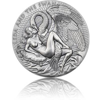 Silbermünze 2 oz Leda and the Swan Celestial Beauty 2023