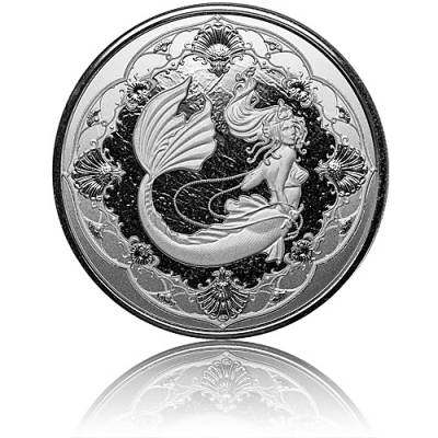 1 Unze Silbermünze Mermaid Rising Prooflike 2022