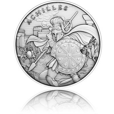 Silber Round 1 oz Legendary Warriors Achilles