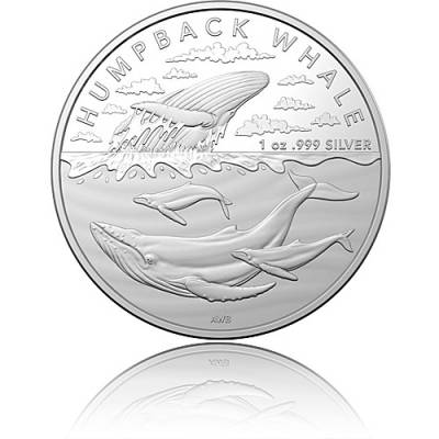 Silbermünze 1 oz Australien RAM Antarctic Territory - Buckelwal 2023