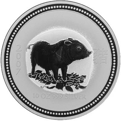 Australien Lunar I Schwein 10 Unzen Silbermünze 2007