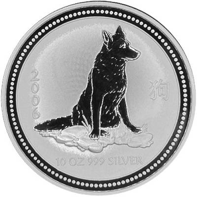 Australien Lunar 1 Hund 10 Unzen Silber 2006
