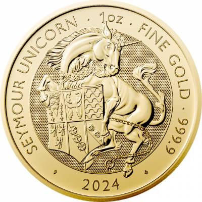 1 Unze Goldmünze Tudors Beasts Seymour Unicorn 2024