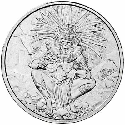1 oz Aztec God of Death BU Round