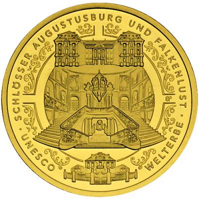 100 € Gold Kloster Augustusburg und Falkenlust 2018 (1/2 Unze)