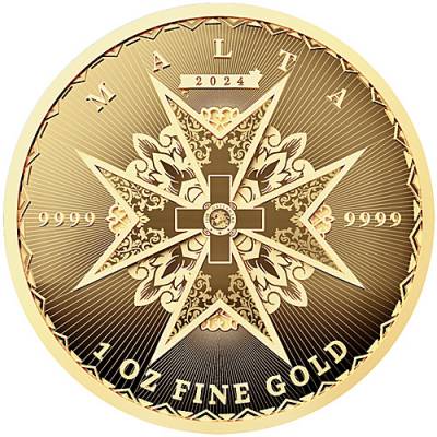 Goldmünze 1 oz Malteserkreuz 2024