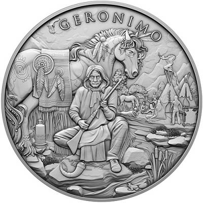 Silber Round 1 oz Legendary Warriors Geronimo