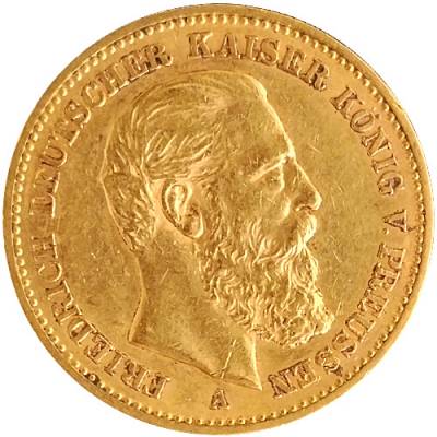 20 Reichsmark Friedrich III Preussen Dreikaiserjahr Goldmünze 1888