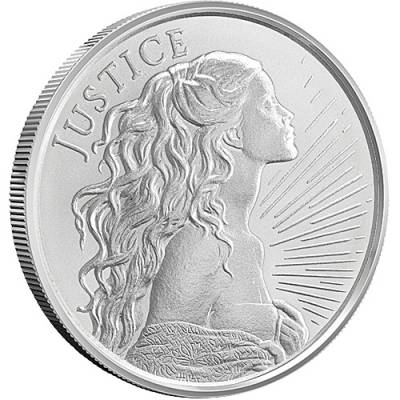 1 oz Justice BU Silver Round
