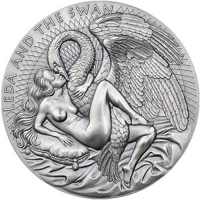 Silbermünze 1 kg Leda and the Swan Celestial Beauty Antik Finish 2024