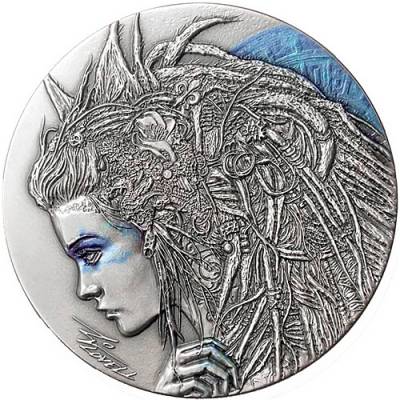 Silbermünze Cassandra Dark Beauties Antik Finish 2018