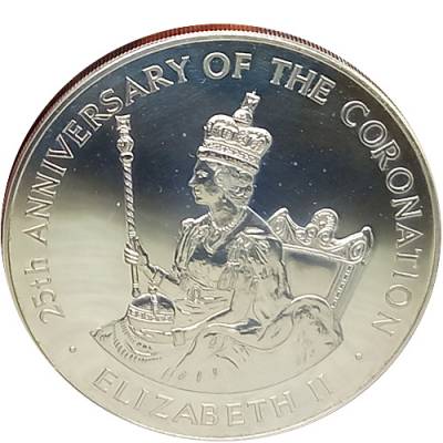 Silbermünze 25th Anniversary of the Coronation of Queen Elizabeth II 1978