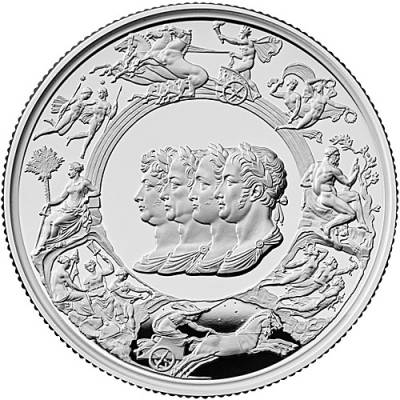Silbermünze 5 oz Great Britain The Great Engravers Series The Waterloo Medal – Allied Leaders 2024