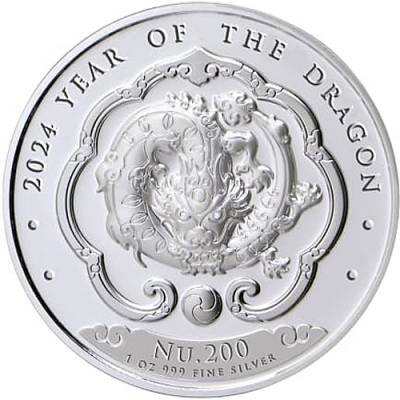 1 oz Silbermünze Kingdom of Bhutan Lunar Drache 2024
